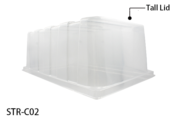 Seedling tray base made with thick durable plastic construction.