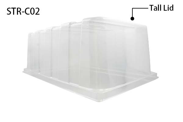 Seedling humidity dome protects seedlings from birds, wind, and rain.