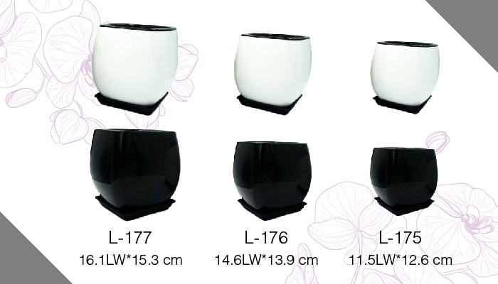 AIERMEI ZEN Flower Pot L-175 L-176 L-177 &mdash; three sizes comparison